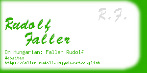 rudolf faller business card